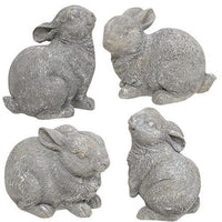 Gray Resin Bunny 4 asstd - The Fox Decor