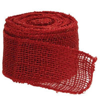 Red Burlap Ribbon - The Fox Decor
