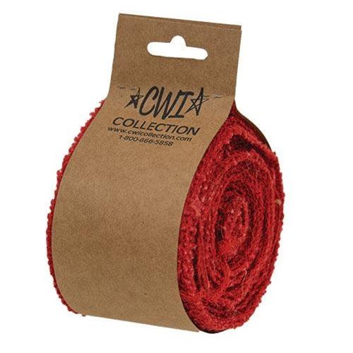 Red Burlap Ribbon - The Fox Decor