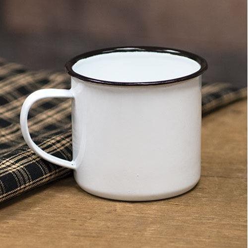 Black Rim Enamel Coffee Mug - The Fox Decor