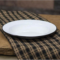 Black Rim Enamel Salad Plate - The Fox Decor