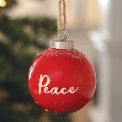 Red Ceramic Ornament Peace - The Fox Decor
