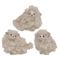 3 Set Mini Handcrafted Fuzzy Sheep - The Fox Decor