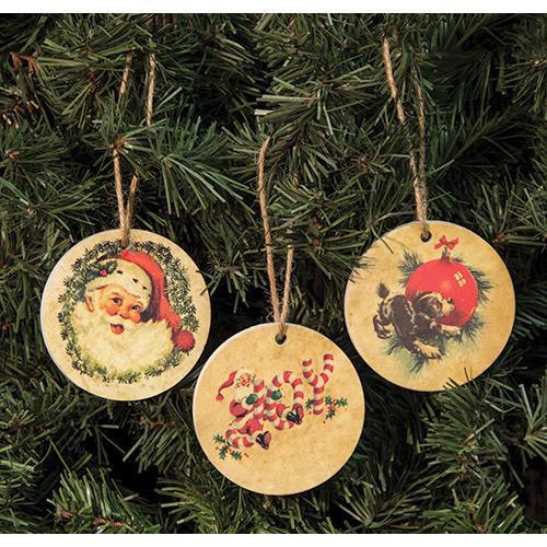 Vintage Christmas Tag 3 Asstd - The Fox Decor