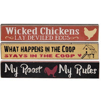 My Roost My Rules Mini Stick 3 Asstd - The Fox Decor