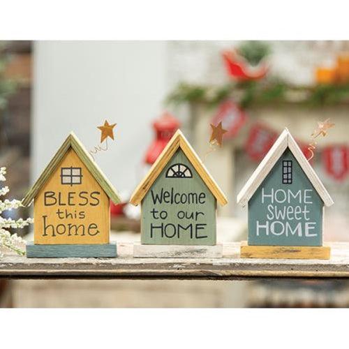 Wooden House 3 Asstd - The Fox Decor