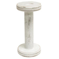 Farmhouse White Spool Candleholder 725 - The Fox Decor