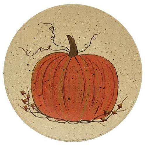 Classic White Pumpkin Plate 3 asstd - The Fox Decor