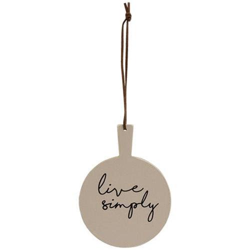 Farmhouse Cutting Board Ornament 3 asstd - The Fox Decor