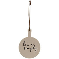 Farmhouse Cutting Board Ornament 3 asstd - The Fox Decor