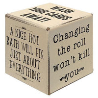 Wash Brush Floss Flush Six-Sided Block - The Fox Decor