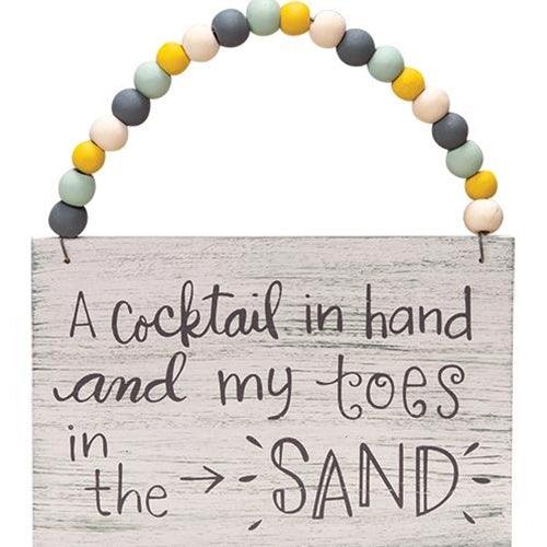 Follow Your Flip Flops Beaded Hanger 3 asstd - The Fox Decor