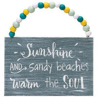 Follow Your Flip Flops Beaded Hanger 3 asstd - The Fox Decor