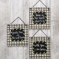 Family Time Is The Best Time Wooden Hanger 3 asstd - The Fox Decor