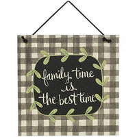 Family Time Is The Best Time Wooden Hanger 3 asstd - The Fox Decor
