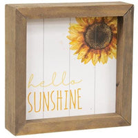 Hello Sunshine Two-Sided Framed Sign - The Fox Decor