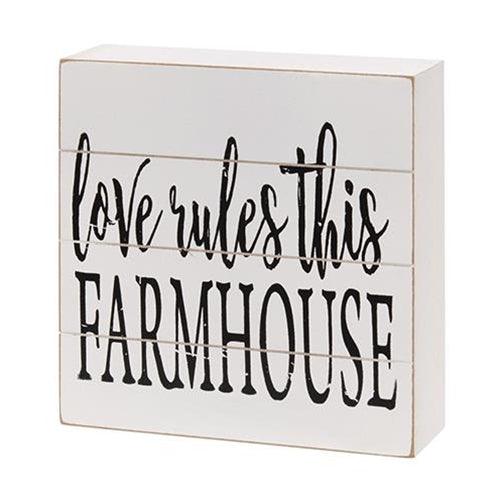 Farmhouse Shiplap Box Sign 3 Asstd - The Fox Decor