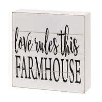 Farmhouse Shiplap Box Sign 3 Asstd - The Fox Decor
