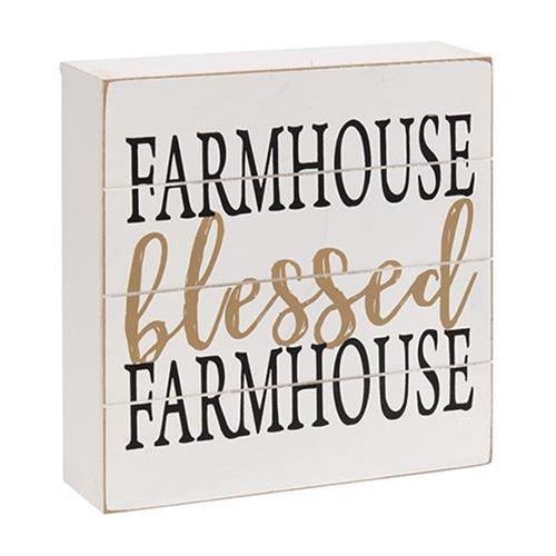 Farmhouse Shiplap Box Sign 3 Asstd - The Fox Decor