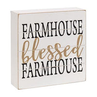 Farmhouse Shiplap Box Sign 3 Asstd - The Fox Decor