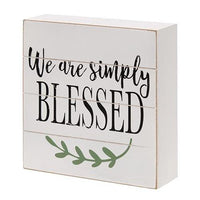 Farmhouse Shiplap Box Sign 3 Asstd - The Fox Decor