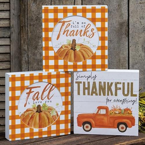 Full of Thanks Box Sign - The Fox Decor