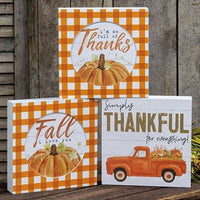 Full of Thanks Box Sign - The Fox Decor