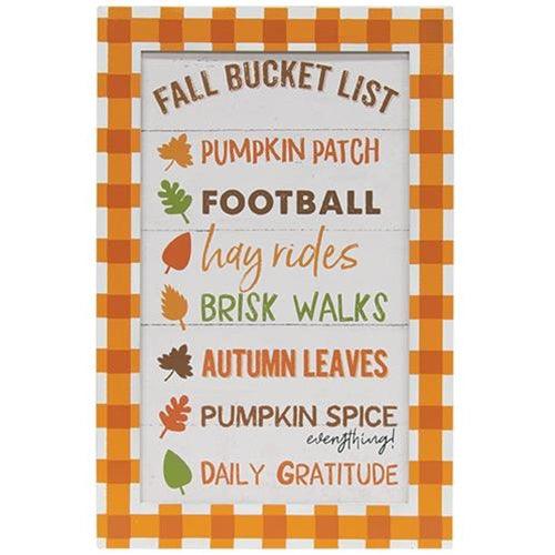 Fall Bucket List Sign - The Fox Decor