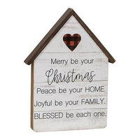 Merry Be Buffalo Check Heart House 2 Asstd - The Fox Decor