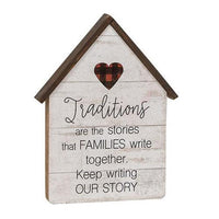 Merry Be Buffalo Check Heart House 2 Asstd - The Fox Decor