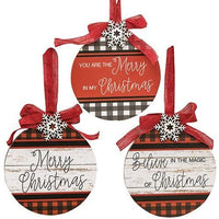 Merry Christmas Bulb 3 Asstd - The Fox Decor