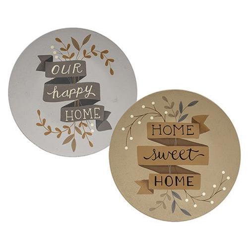 Our Happy Home Plate 2 Asstd - The Fox Decor