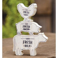 3 Set Cow Pig Chicken Stack - The Fox Decor