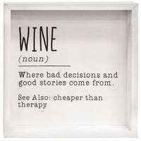 Wine Definition Framed Box Sign - The Fox Decor