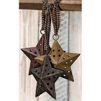 Primitive Cutout Star Ornament 3 Asstd - The Fox Decor