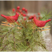 2 Set Resin Cardinal Clips - The Fox Decor