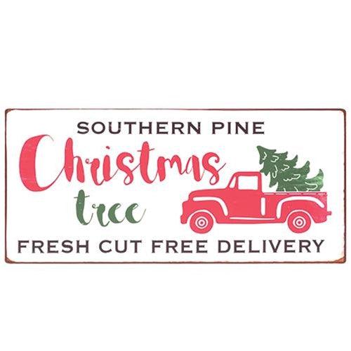 Southern Pine Christmas Tree Metal Sign - The Fox Decor