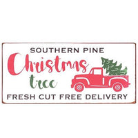 Southern Pine Christmas Tree Metal Sign - The Fox Decor