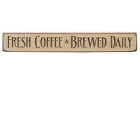 Fresh Coffee Engraved Block 12 - The Fox Decor