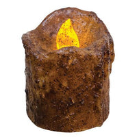 25 Mini Burnt Mustard Timer Pillar - The Fox Decor