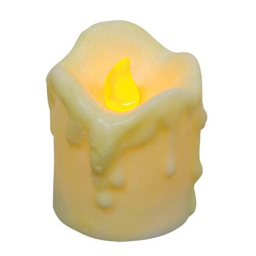 Ivory Mini Dripped Timer Pillar - The Fox Decor