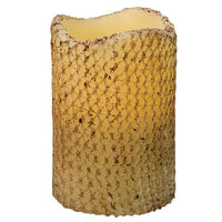 Burnt Ivory Honeycomb Timer Pillar - The Fox Decor