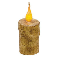 Burnt Ivory Dripped Flicker Flame Timer Pillar 2 x 5 - The Fox Decor