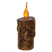 Burnt Mustard Dripped Flicker Flame Timer Pillar 2 x 55 - The Fox Decor