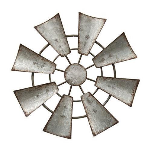 Galvanized Metal Hanging Windmill 7 inch - The Fox Decor