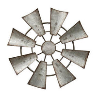 Galvanized Metal Hanging Windmill 7 inch - The Fox Decor