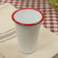 Red Rim Enamel Tumbler - The Fox Decor