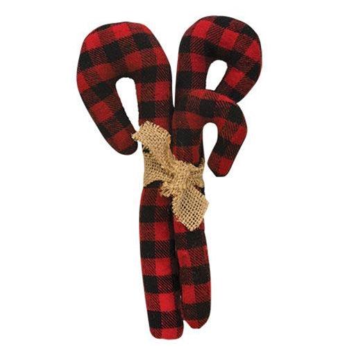 3 Set Buffalo Check Candy Cane Bundle - The Fox Decor
