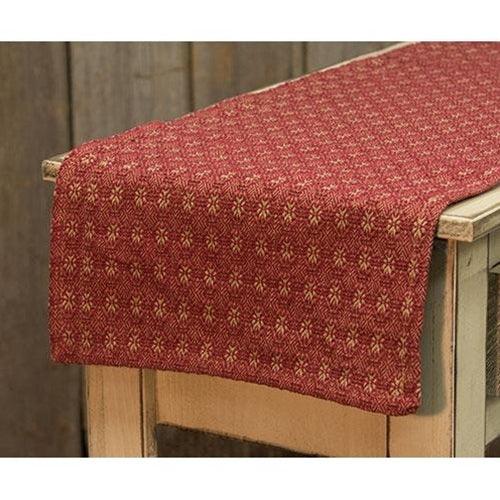 Packsville Rose Short Runner Cranberry & Tan - The Fox Decor
