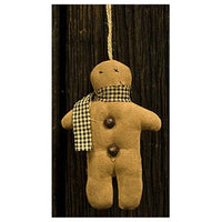 Primitive Gingerbread With Scarf Ornament 5 - The Fox Decor